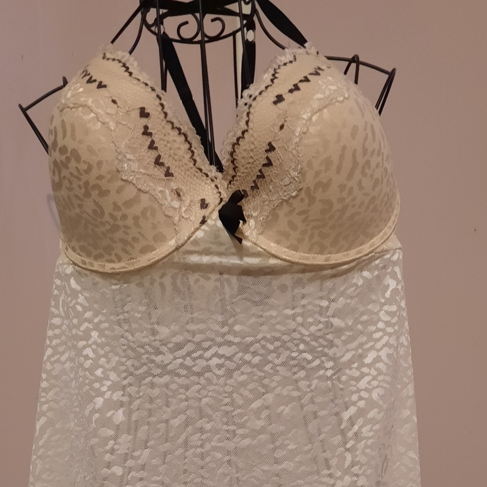 1X Passion Forever See Thru Leopard Print Lingerie